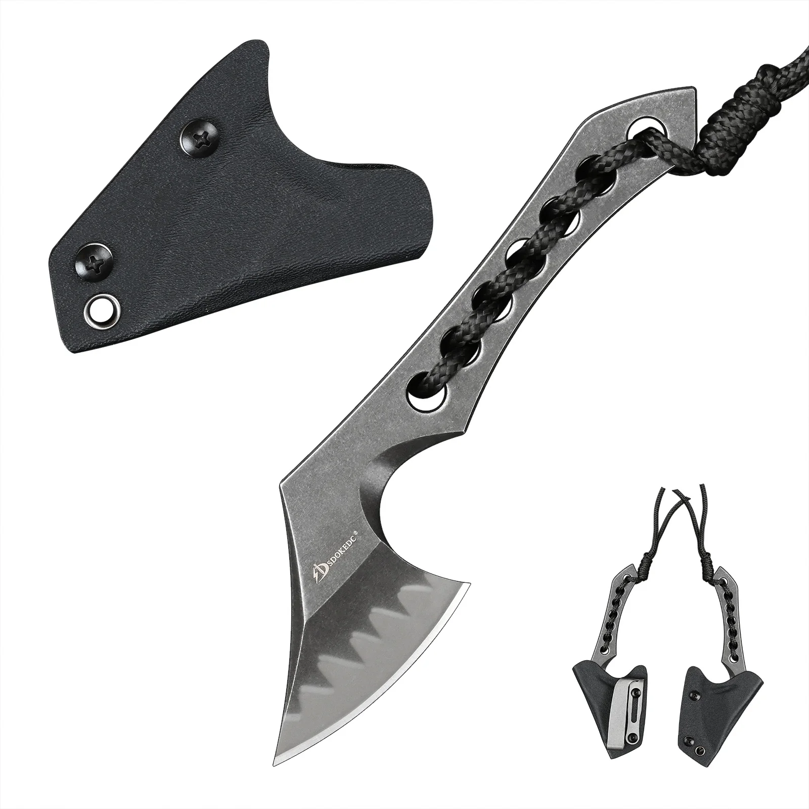 SDOKEDC Full Tang 9CR18MOV Steel Mini EDC Tool With Sheath Fixed Blade Outdoor Camping Utility Knife