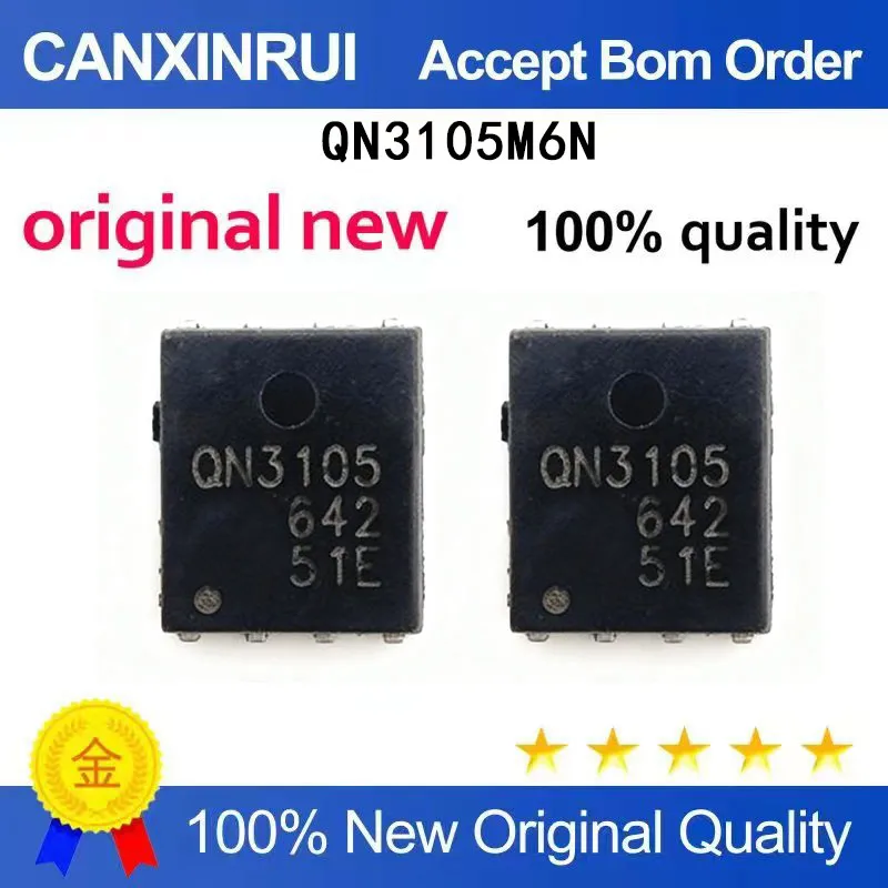 (5-100 Pieces) QN3105M3N QN3105M6N silk screen QN3105 QFN has two new sizes in stock