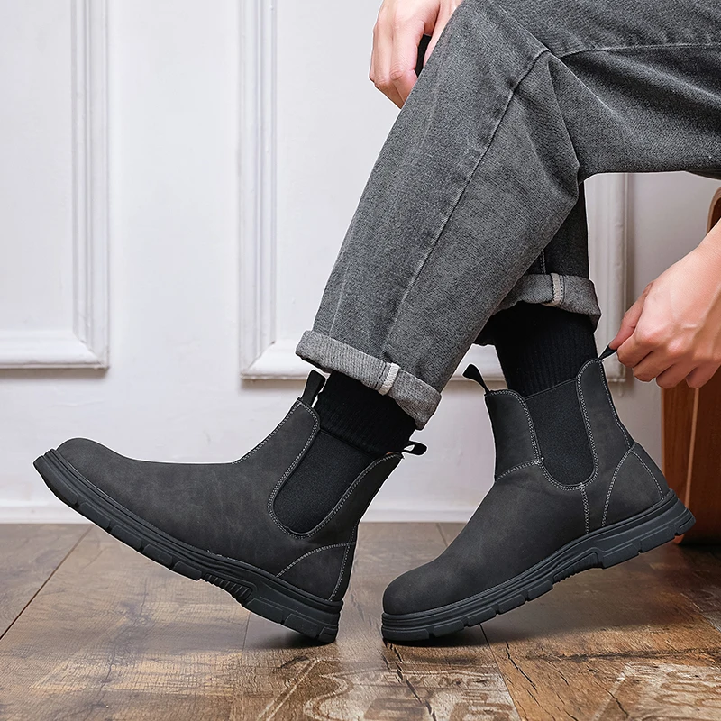 Sepatu Boots Pria High Top Sol - Chelsea Boots Men ulasan dan harga