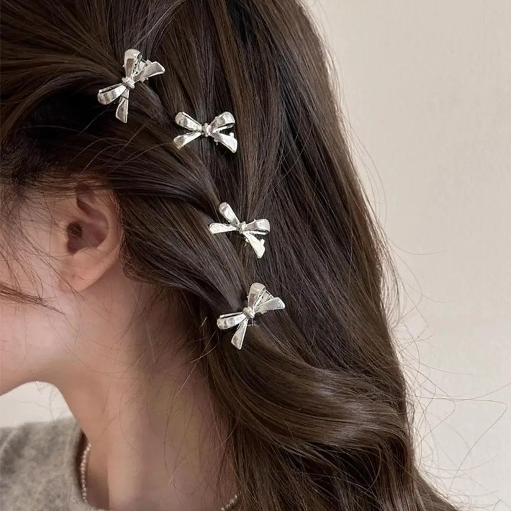 Metal Bow Hairpin Sweet Cool Girl Small Bangs Clip Broken Hairpin Accessories Hair Side Clip Hair Clip Clip Duckbill H0P8