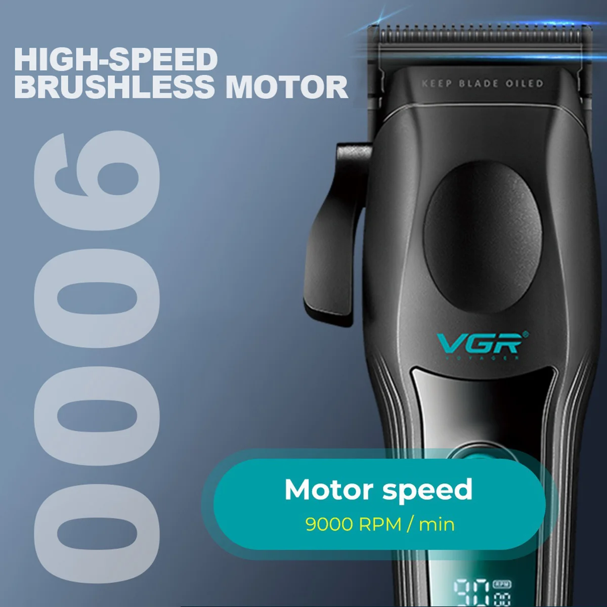المهنية الرجال مقص الشعر فرش السيارات 9000 دورة في الدقيقة V195 DLC الأزرق بليد 9000 دورة في الدقيقة 9615 الشعر المتقلب ماكينة حلاقة كهربائية مجموعة الحلاق