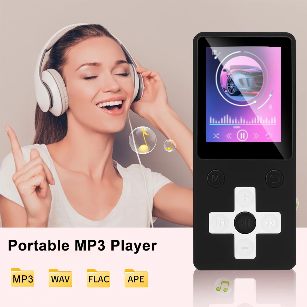 Mini MP3 Player Bluetooth-compatible Speaker 8/16/32/64/128GB HiFi Music Speaker Portable Walkman with radio FM recording E-book