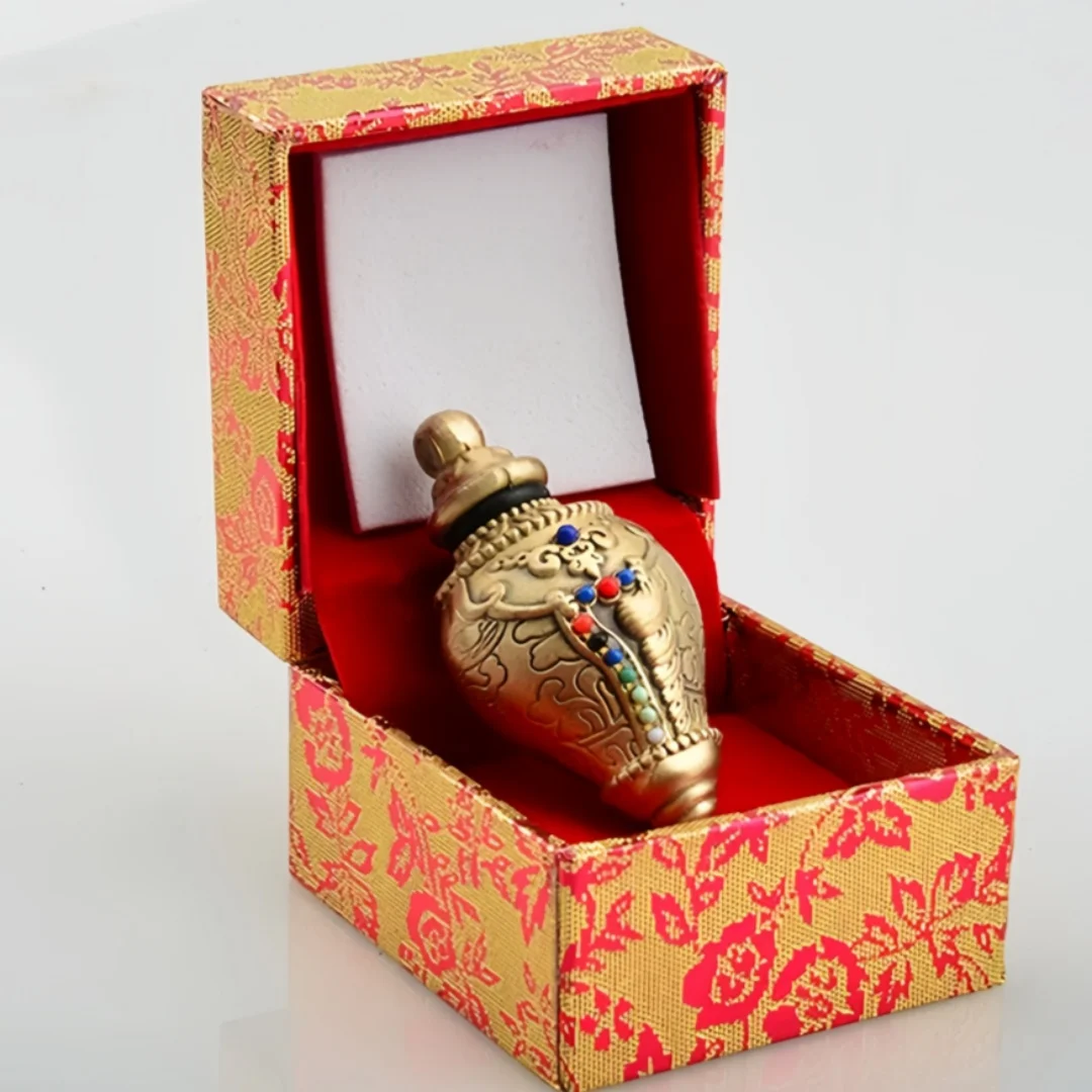 Handmade Tibetan Buddhism Brass Gilded Conch Gau Pendant Necklace Religious Prayer Box Relic Holder Jewelry Gift