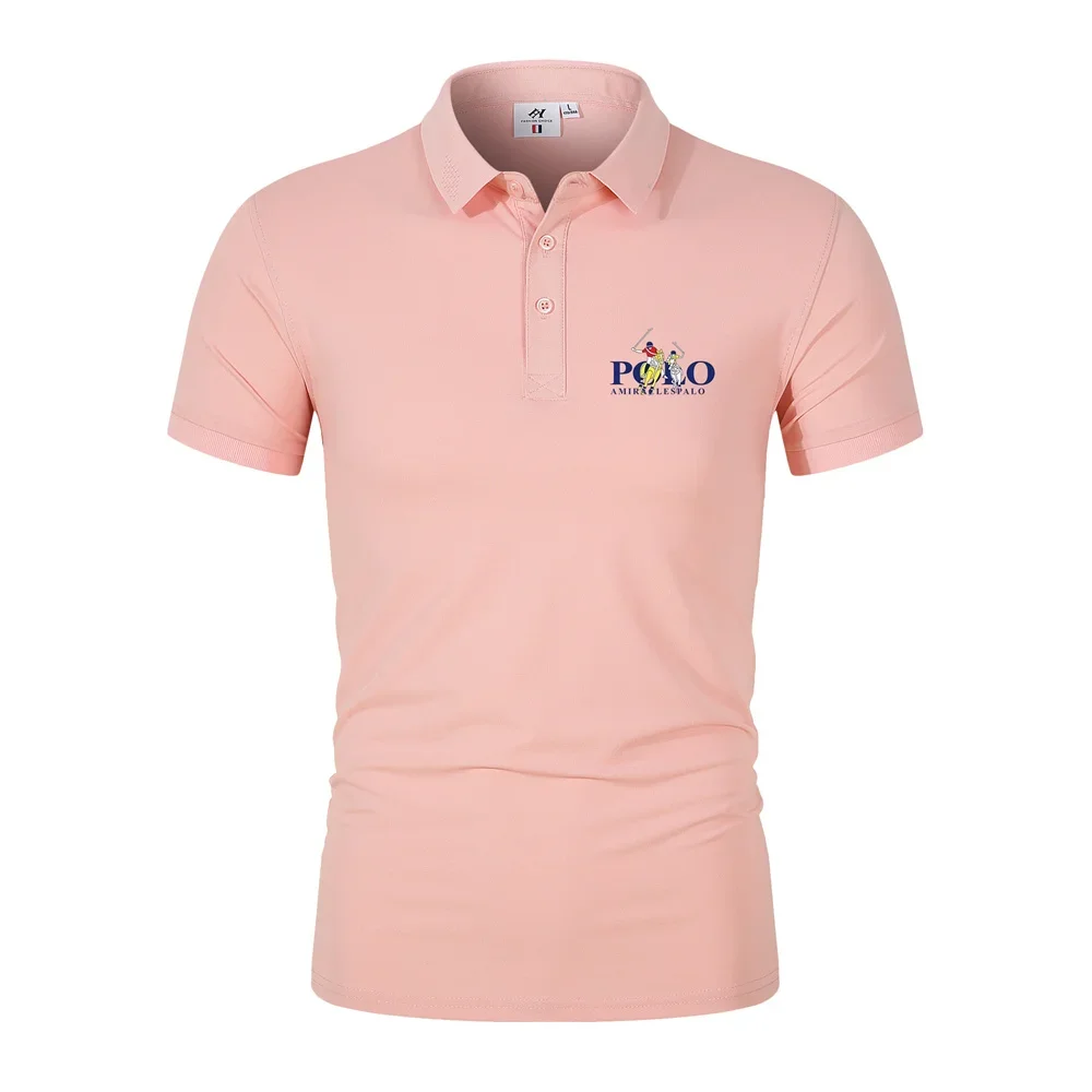 

Men's quick-drying and breathable POLO shirts, classic printed T-shirts, business casual, POLO shirts, summer, 2025 new product