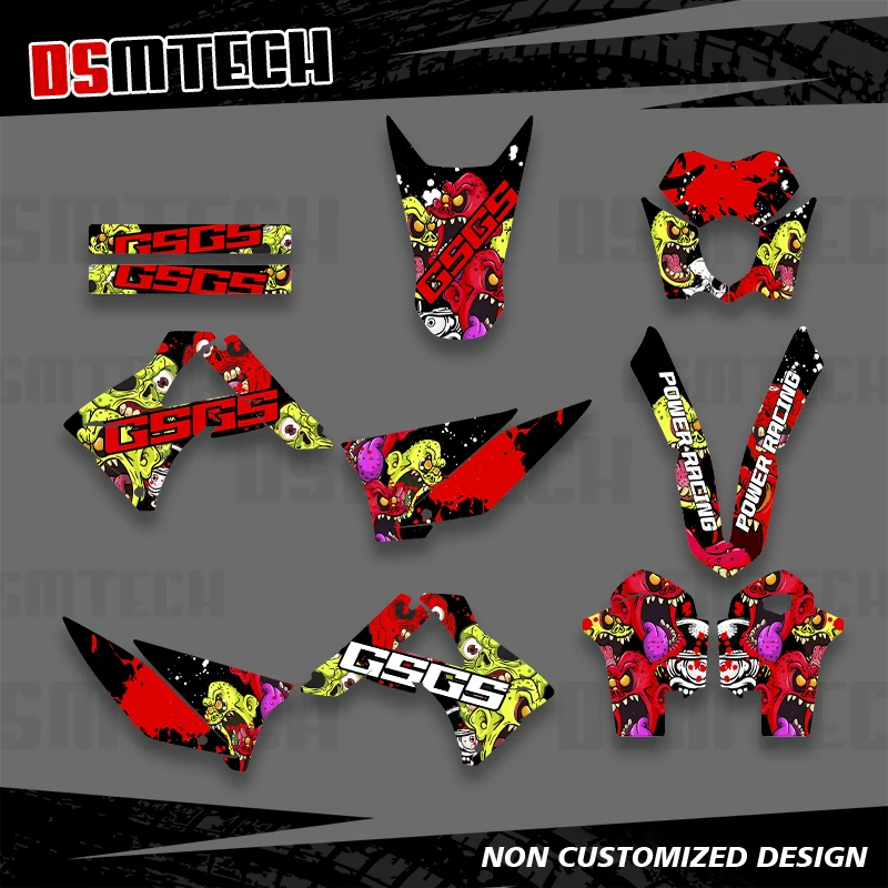 

DSMTECH For Gas Gas GASGAS EC 125 200 250 300 450 2010 2011 Graphics Decals Stickers Background Custom Number