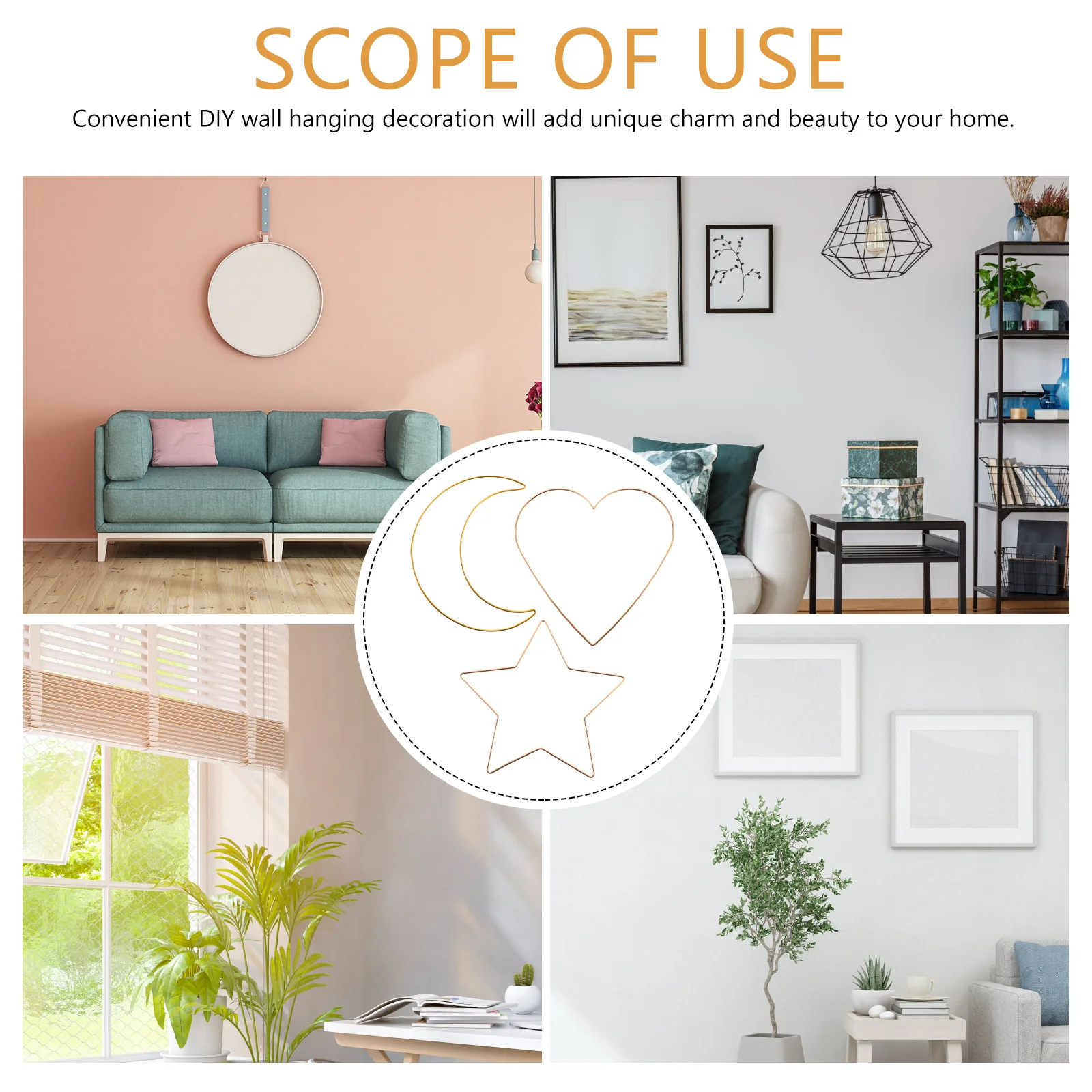 

3 Pcs Dream Catcher Hoop DIY Rings Metal Hoops Dreamcatcher for Crafts 3pcs Packing