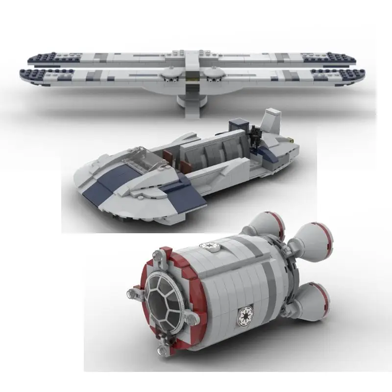 Space Movie Model Building Blocks Speeder Assembly Fast Boat Aircraft Collection Toy Gifts C-9979 Landing Craft mini Escape Pod