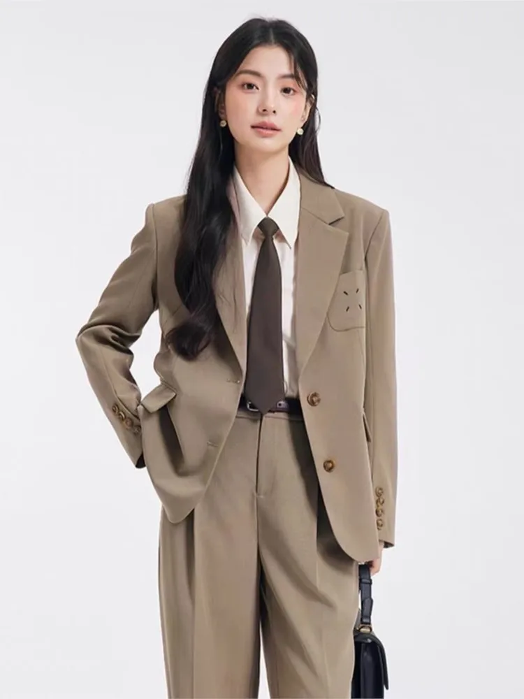 Autumn Fashion Ladies Pantsuit Formal Women Office Business Work Wear Blazer and Trousers 2 Piece Set Female Clothes Outfits New