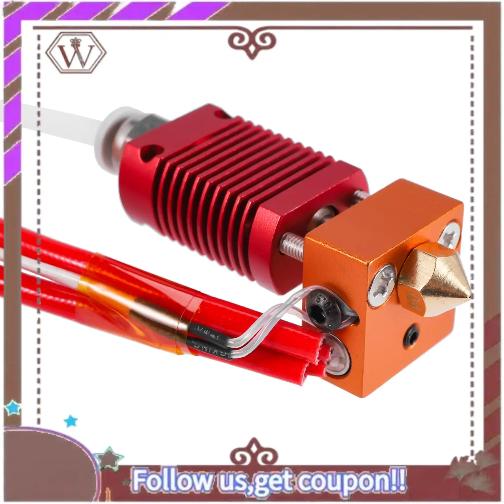 Комплект Hotend для принтера ABBG-3D MK8 с экструдером, печатающая головка, собранный комплект экструдера Hot End для Ender 3 Ender 3 Pro