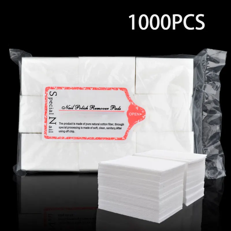 Dischetti di cotone al 100% per salviette per unghie Lint-Free Nail Cotton Gel Polish Remover Nail Art Profession Strumenti per la pulizia Forniture per manicure