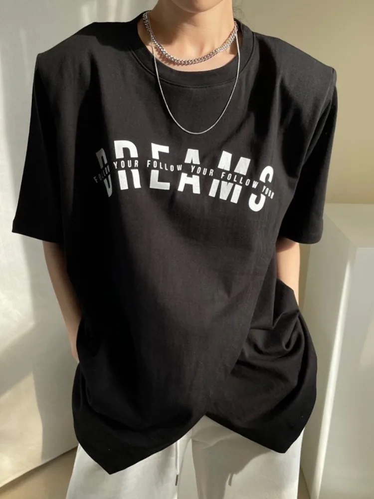 

Loose Sleeveless Printed Letter Simple Style Women's T-shirt Spring Autumn Winter Casual Inner Wear Regular Fit Soft Material