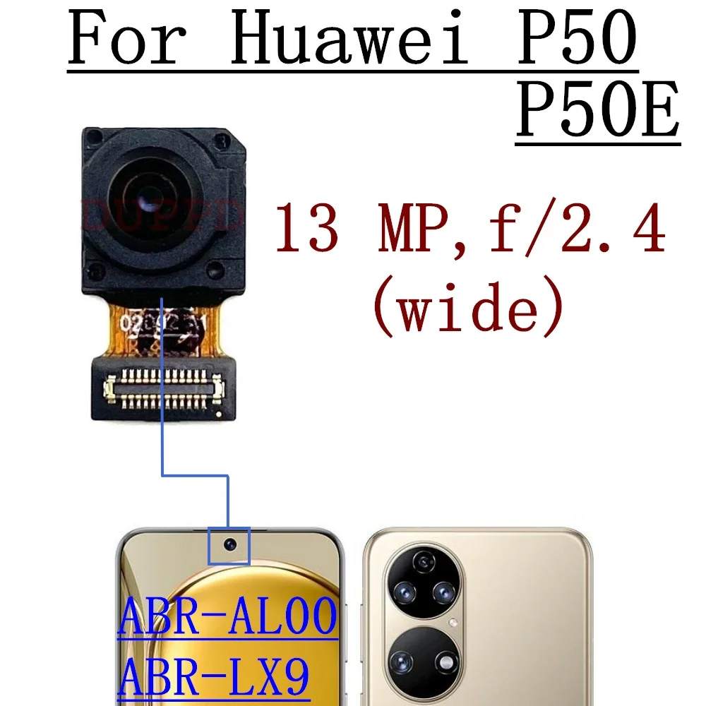 Przedni aparat do Huawei P20 P30 P40 P50 Pro Lite P50E oryginalny mały przedni aparat do Selfie moduł elastyczny kabel