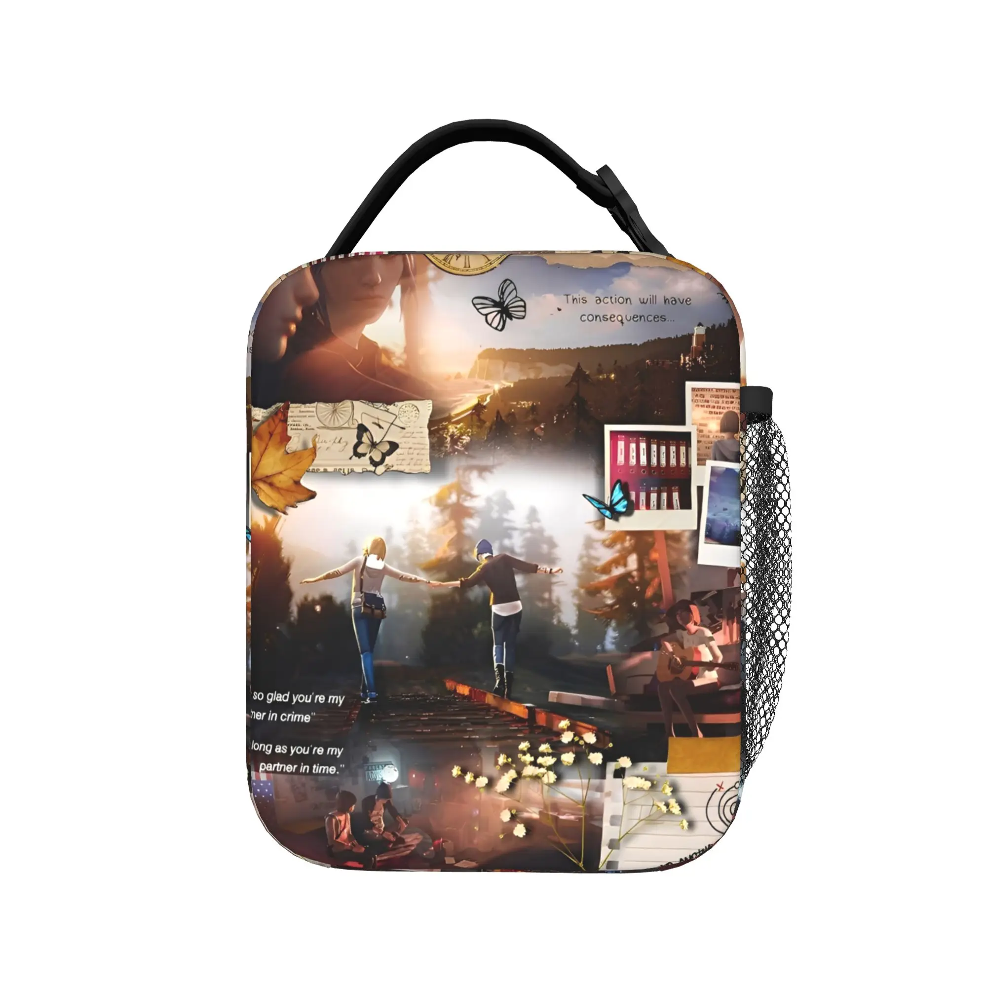 Life is Strange Game Insulated Lunch Bag Thermal Bag Reusable,Meal Container  Portable Tote Lunch Box Bento Pouch Office  Travel