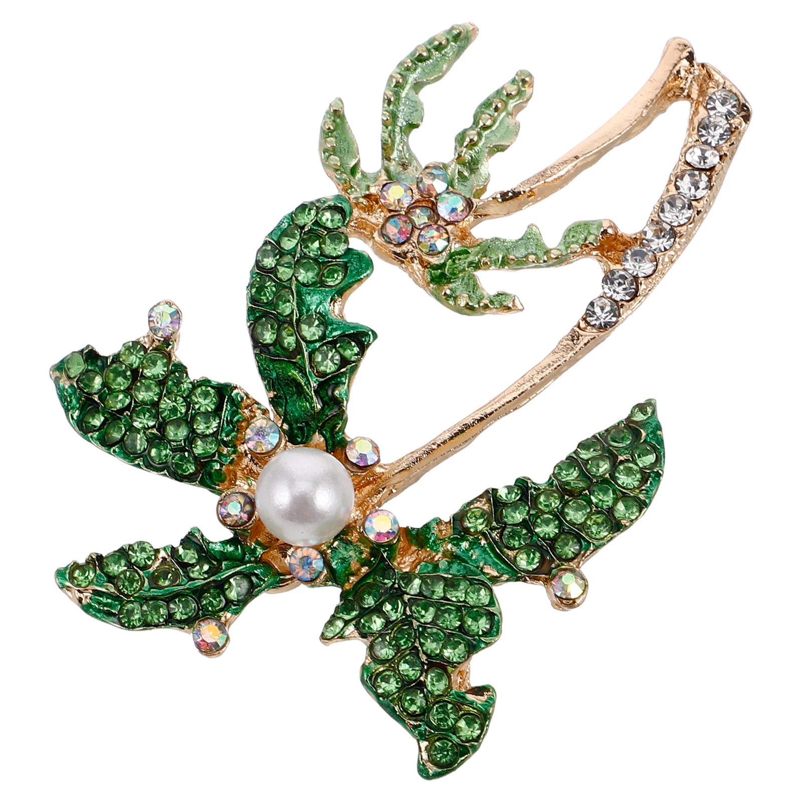 Spilla con palma da cocco Spilla con strass Accessori moda Donna Simpatico cristallo lucido Regalo abbinato Abito Camicia Cappello Sciarpa