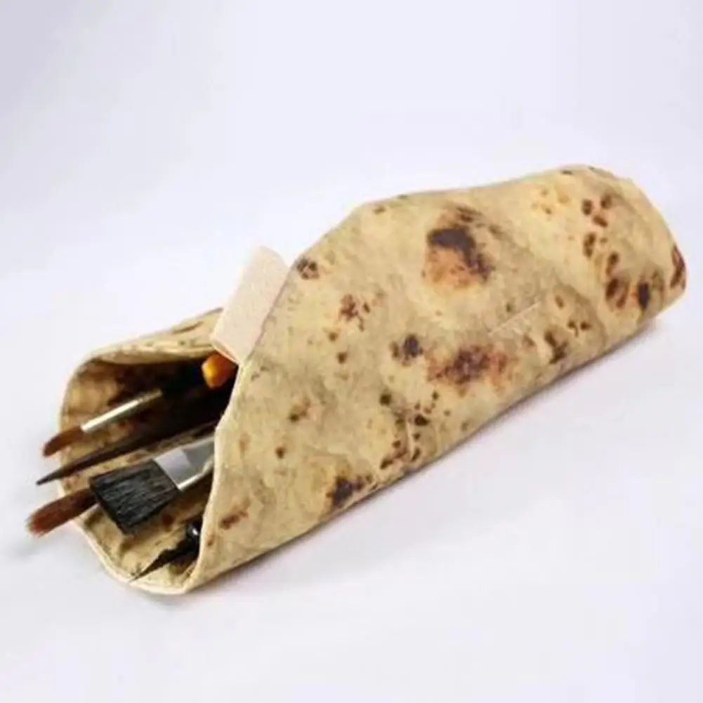 Pen Bag Funny Large Capacity Portable Tortilla Roll Design Pencil Case Holder School Supplies