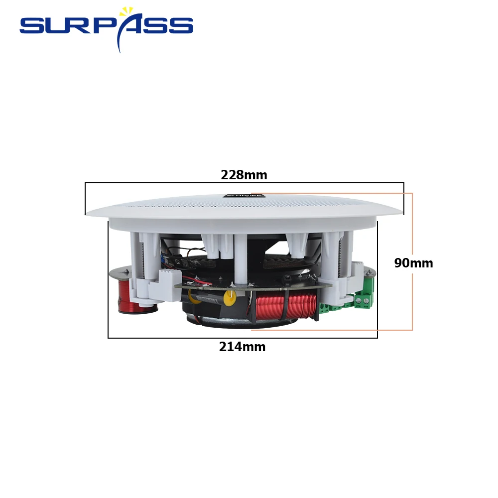 Smart Bluetooth 6pcs 30W WiFi Ceiling Speaker 6 Inch Built in Class D Digital Amplifier Active Loudspeaker for Hotel Restaurant
