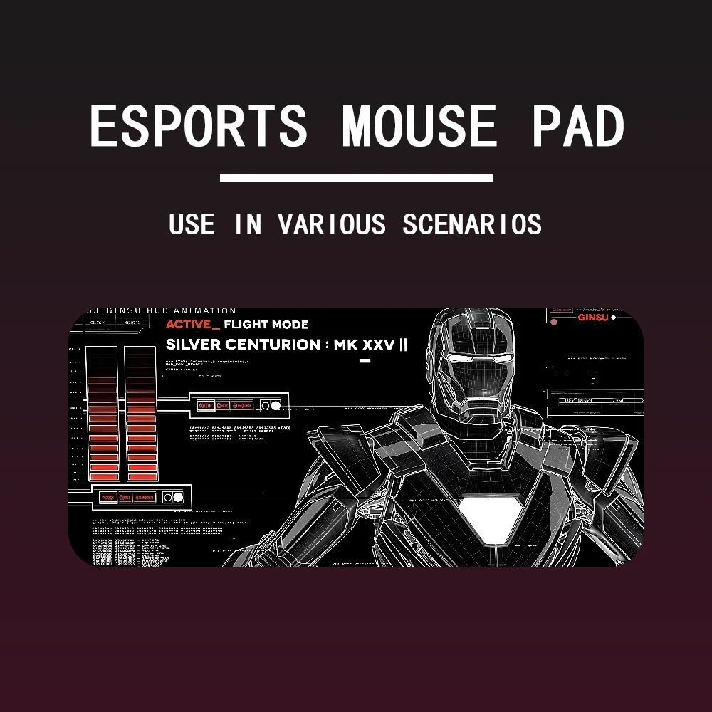 I-Iron M-Man Mousepad Large Gaming Mouse Pad LockEdge Thickened Computer Keyboard Table Desk Mat