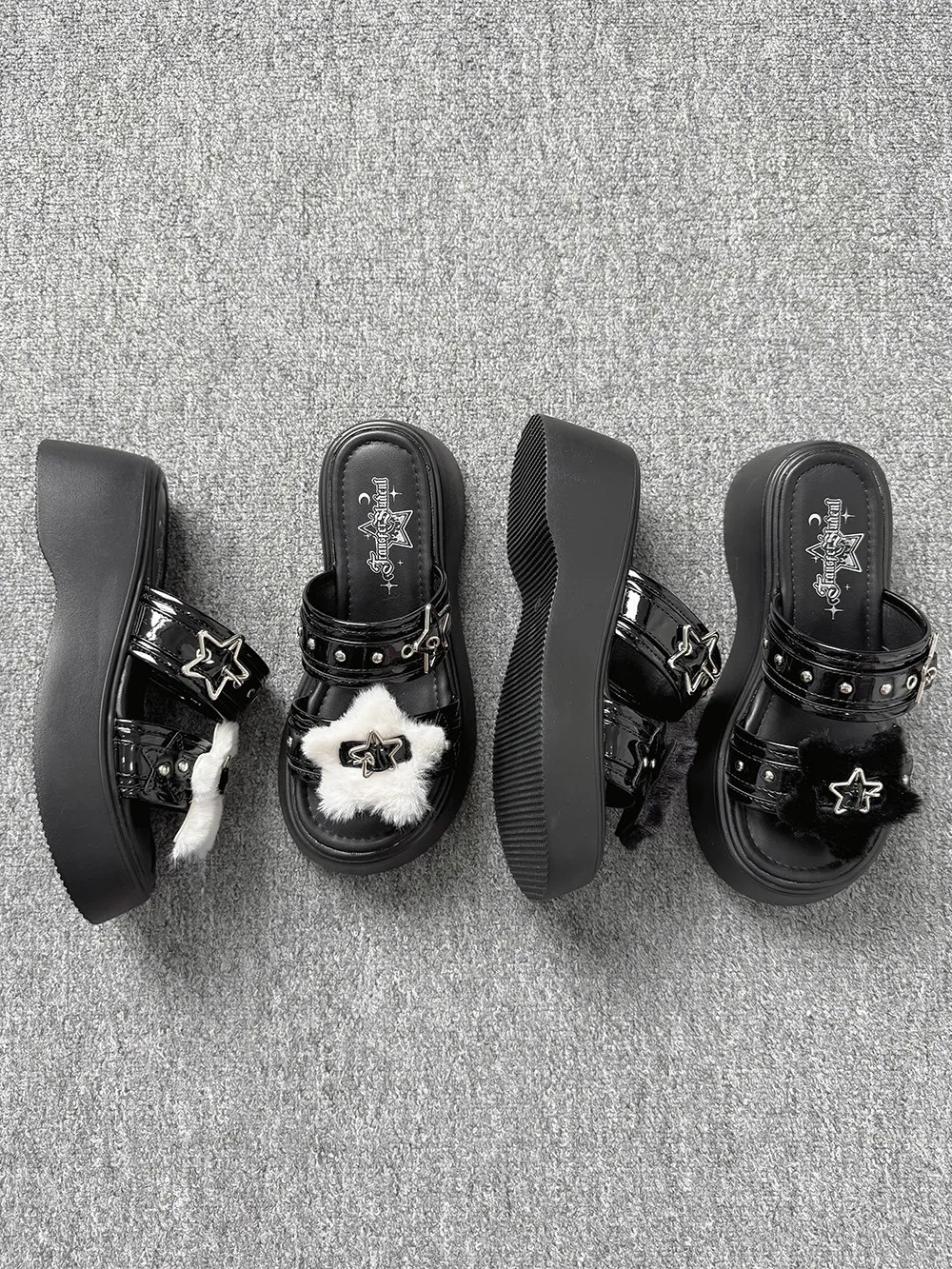 Summer Versatile Subculture Y2k Muffin Slippers Millennial Spice Girls One-pedal Heightening Platform Sandals Women's Shoes view 3