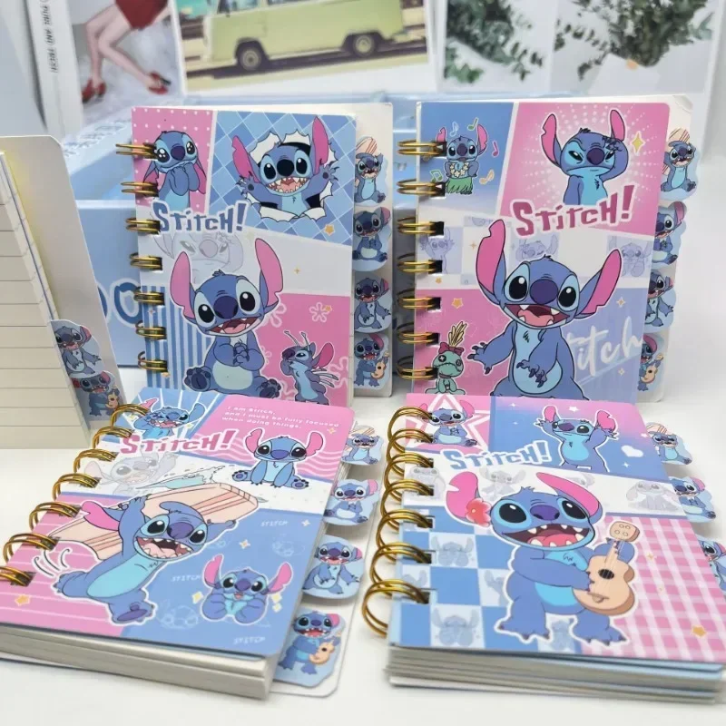 Kawaii Disney Stitch โน้ตบุ๊คการ์ตูนอะนิเมะน่ารักนักเรียนหนังสือออกกําลังกายแบบพกพา Notepad แฟชั่นอุปกรณ์การเรียนรู้วันหยุดของขวัญ