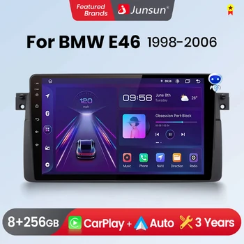 Junsun-Radio con GPS para coche, reproductor Multimedia con Android, CarPlay, inalámbrico, 2 din, para BMW M3, E46, 1998-2006 1