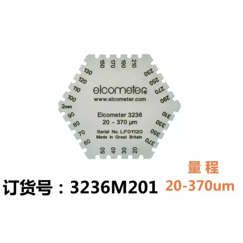 Elcometer3236 Hexagonal Wet Film Comb 3236M201 Hexagonal Wet Film Card