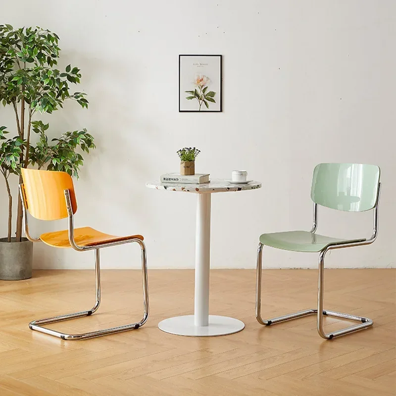Nordic simple home bedroom study office chair,  creative plastic back chair Internet celebrity dressing stool