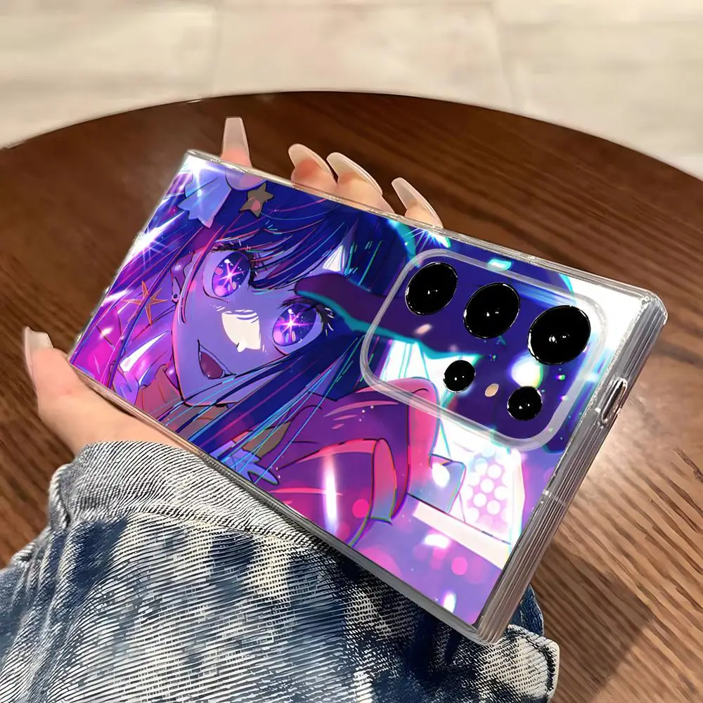 Oshi No Ko Hoshino Ai Computer Phone Case For Samsung S26 S25 S24 Ultra S23 Fe S22 S20 S21 Plus Plus 5G Fe Transparent Cover