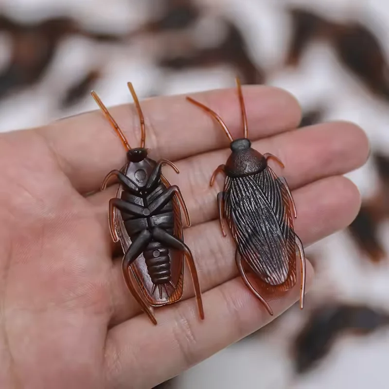 5/10Pcs Artificial Cockroach Realistic Fake Roach Insects Novelty Trick Props Kids Toy Gags Practical Jokes Toys