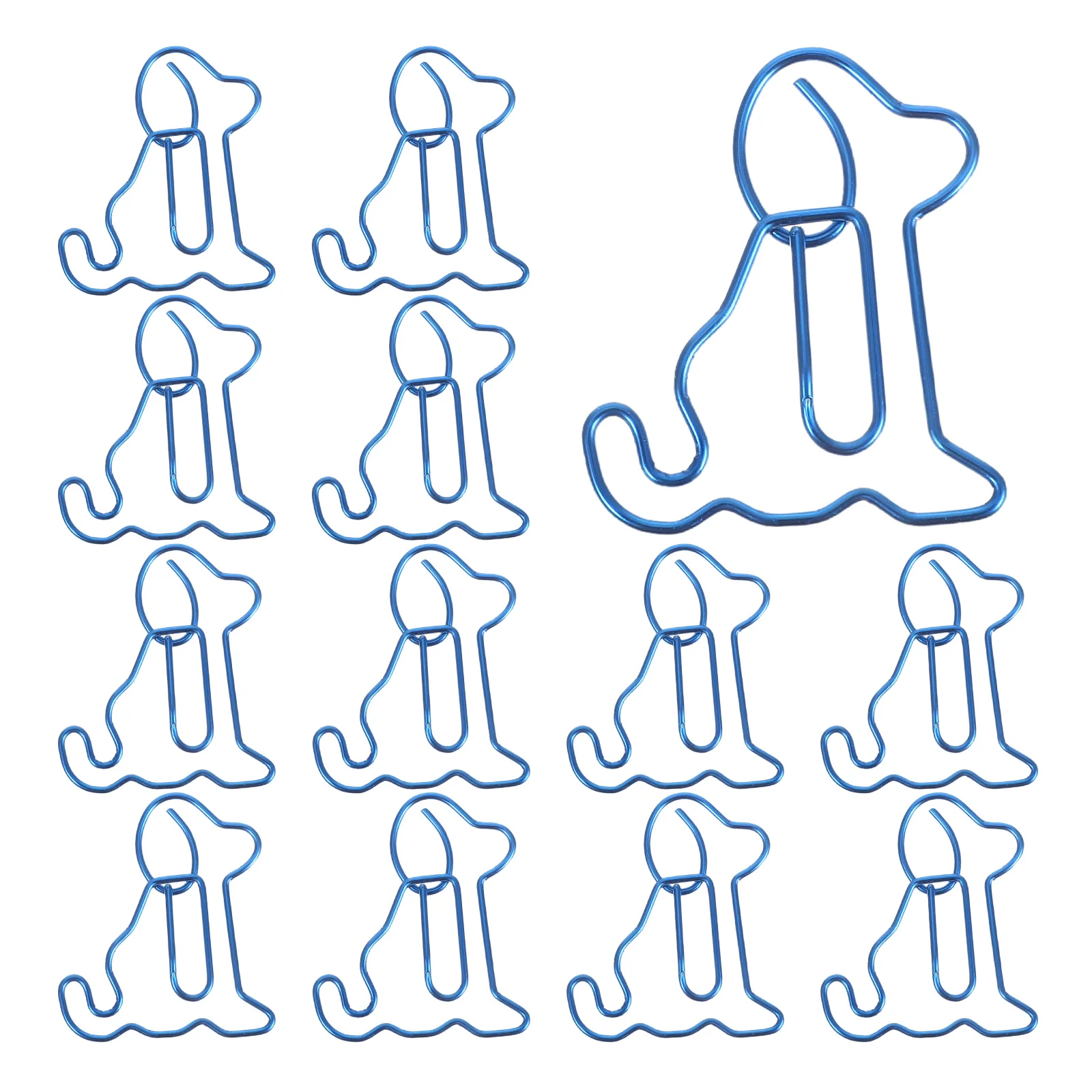 

50 Pcs Dog Shaped Paper Clips Cute Metal Bookmarks Office School Supplies Novelty Desk Accessories Decorative Stationery Craft