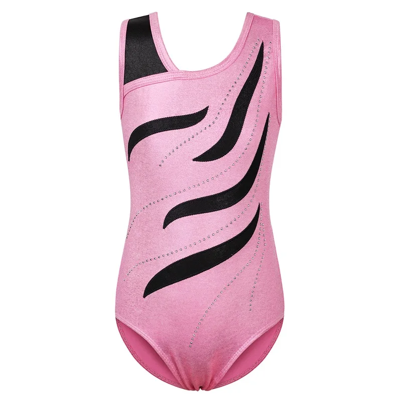 BAOHULU leotardo de gimnasia para niñas, Ropa de baile de actuación, traje de práctica de bailarina, ropa de Ballet profesional sin mangas