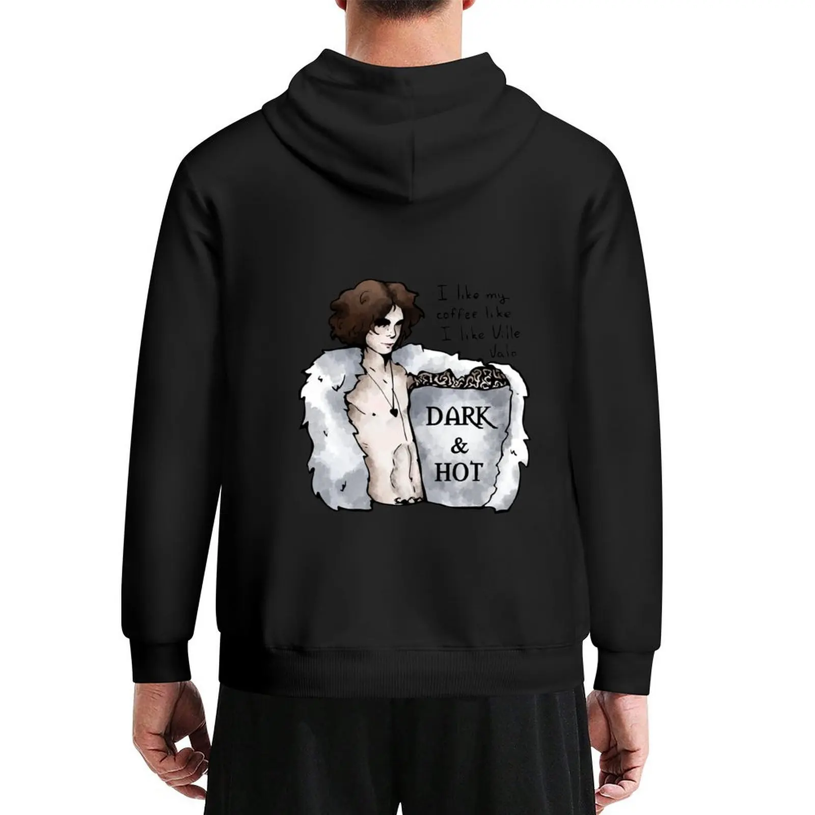 

Ville Valo: Coffee Hoodie men wear aesthetic clothing male clothes fashion men new in hoodies and blouses