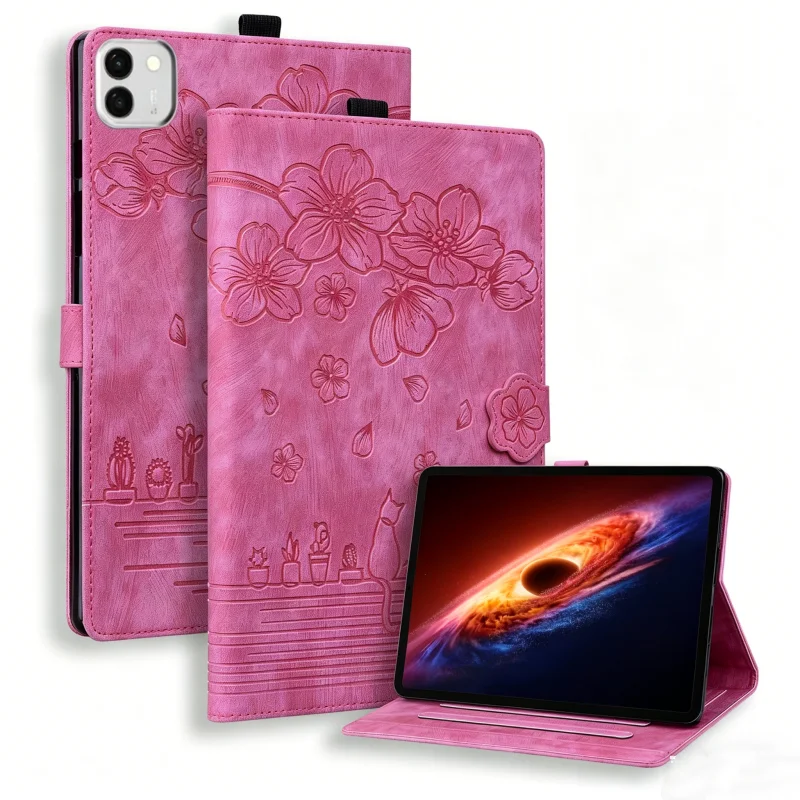

Embossed Flowers Tablet Case For Honor MagicPad 4 PU Leather Wallet Flip Stand Cover For Honor MagicPad4 Magic Pad 4 Case 12.3''