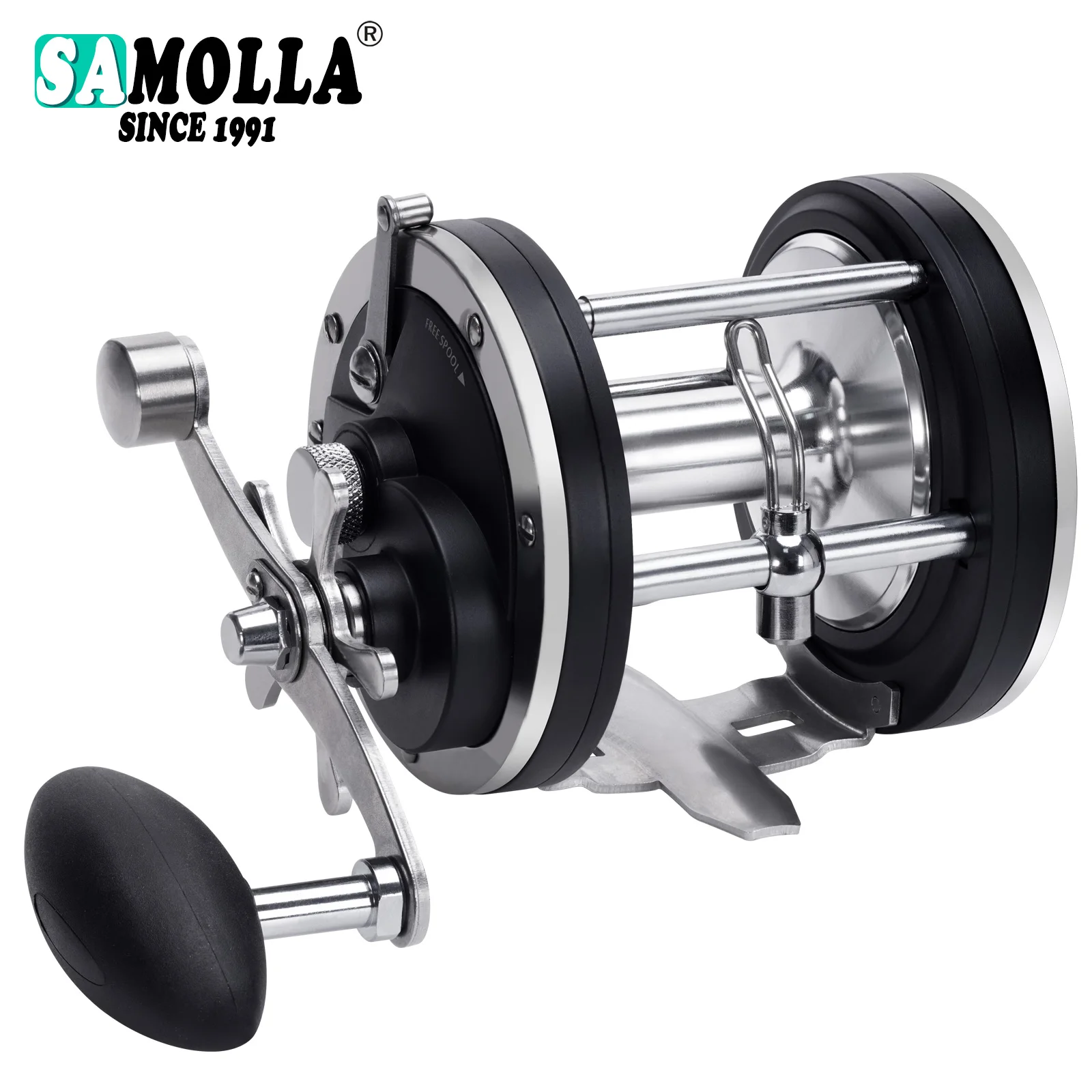 Saltwater Fishing Reels 7+1bb Casting Sea Fishing Reel Gear Ratio 4.1/4.4:1 20-30KG Grag Trolling Reel Round Baitcasting Reel