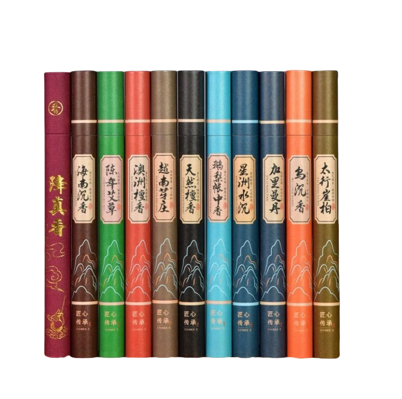 

11 Pipe Incense Handmade Incense Sandalwood Black Agarwood Old Mountain Sandalwood Men's Tea Indoor Aromatherapy Purifying Air