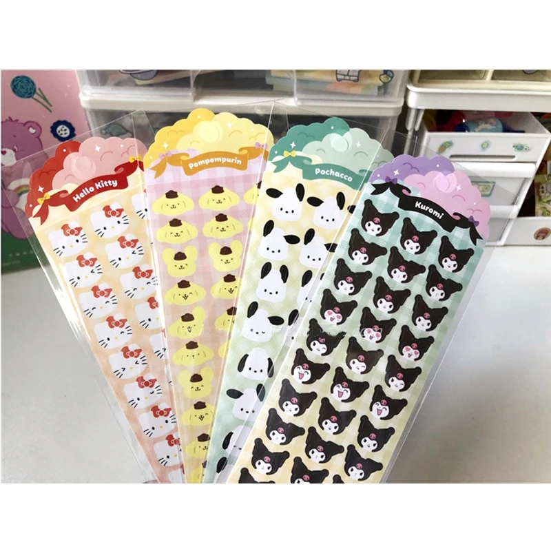 Sanrio Munchkin Cinnamoroll Kulomi Stickers Matte Small Patterns Goo Cards Decorative Material Stickers Toys Gifts