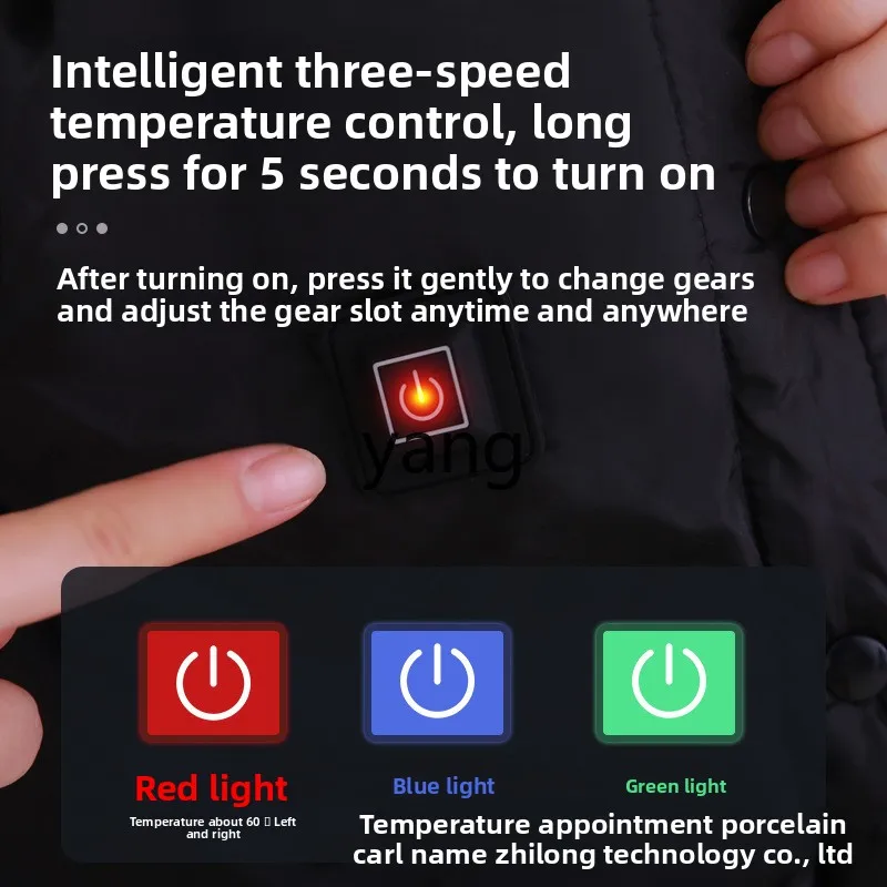 Yjq heating men's down set heating women's coat set charging old cold legs waist protection hot compress