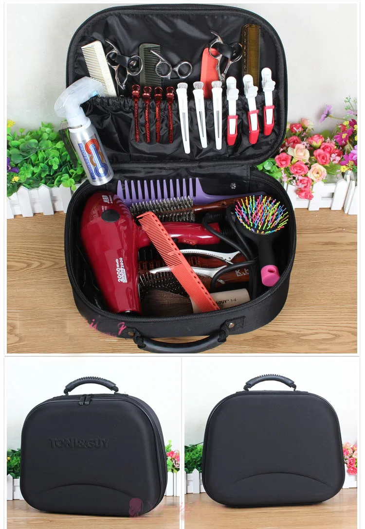Portable Barber Scissors Bag Handbag Large Capacity Hairdressing Tool Storage Cosmetic for Hairdresser Hair Dryer Suitcase