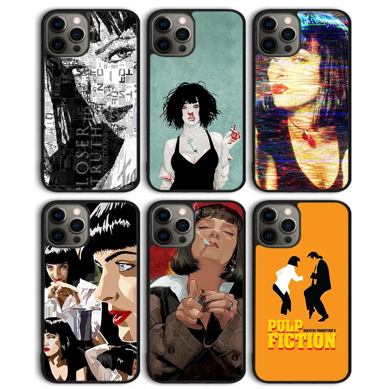 Mia Wallace Pulp Fiction Phone Case Back Cover for iPhone 16 15 SE2020 14 13 11 12 Pro Max mini XS XR X PlusS Shell Coque