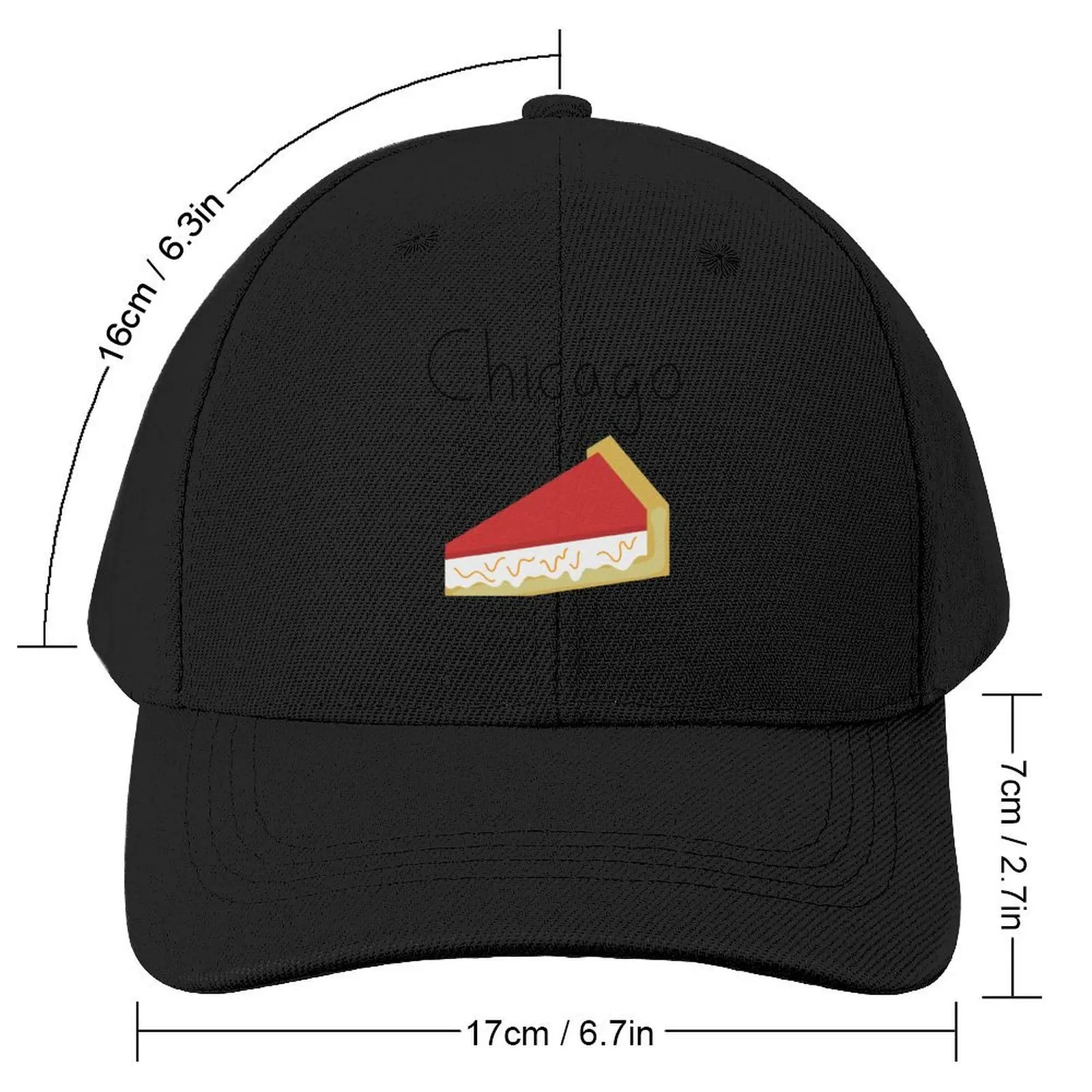 Chicago Deepdish pizza Baseball Cap Custom Cap Hat Beach Hats For Women Men's