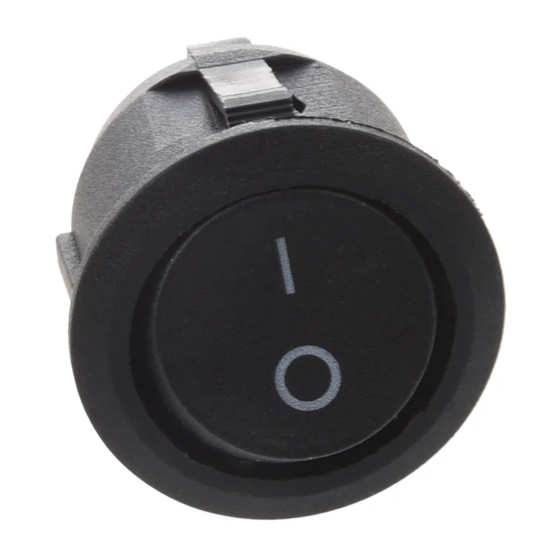 

AB41-30Pcs AC 6A 10A 250V On Off Snap In SPST Круглый кулисный переключатель для лодки Черный