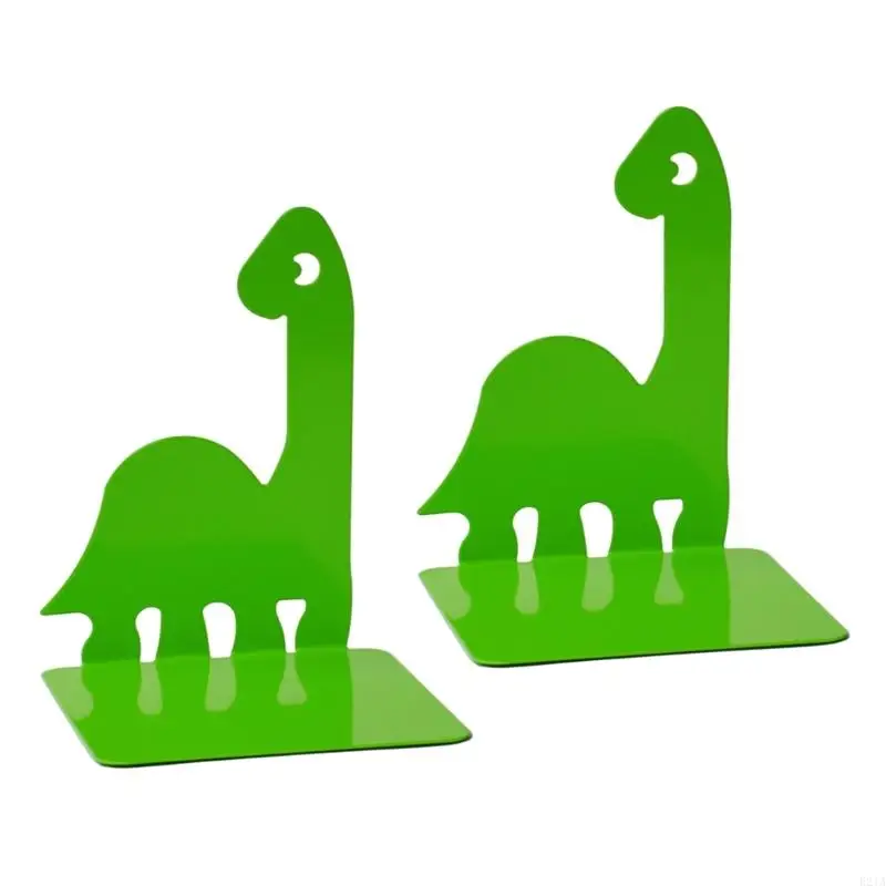 2 PCS Metal Bookends Dinosaur Bookends Book Book Book Book Support