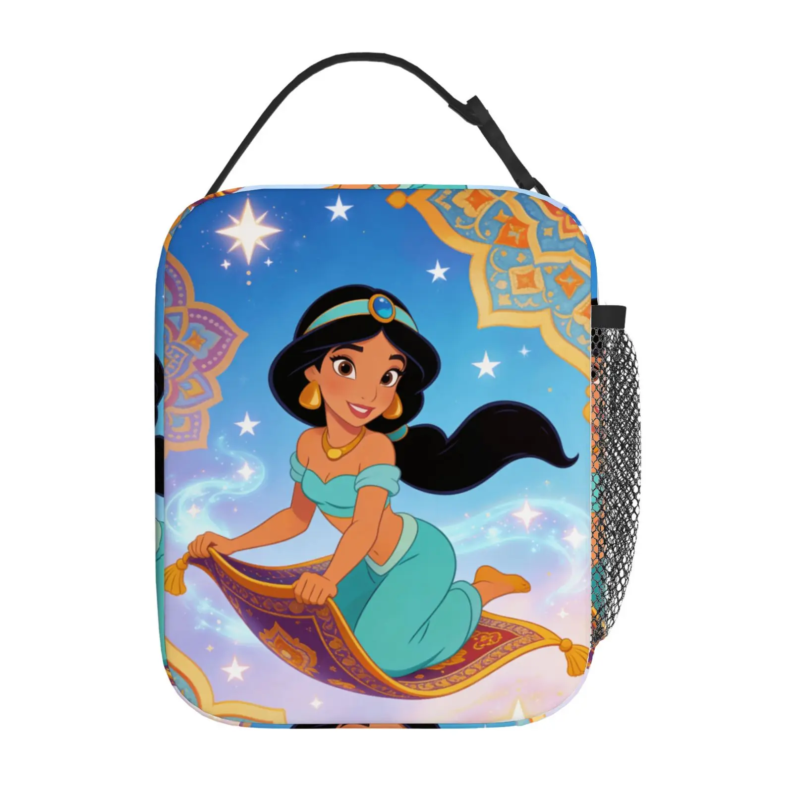 

1pc Princess Jasmine theme cute lunch bag, suitable for casual daily application, commuter lunch bag, gift