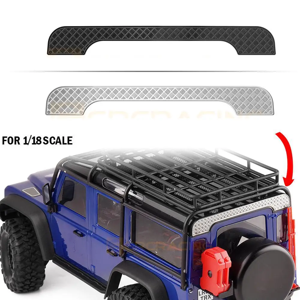 Anti Slip Decorative Sheet At The Top Of The Tailgate, Stainless Steel Shell Protective Sheet For 1/18 Trax/as Trx-4m Defender