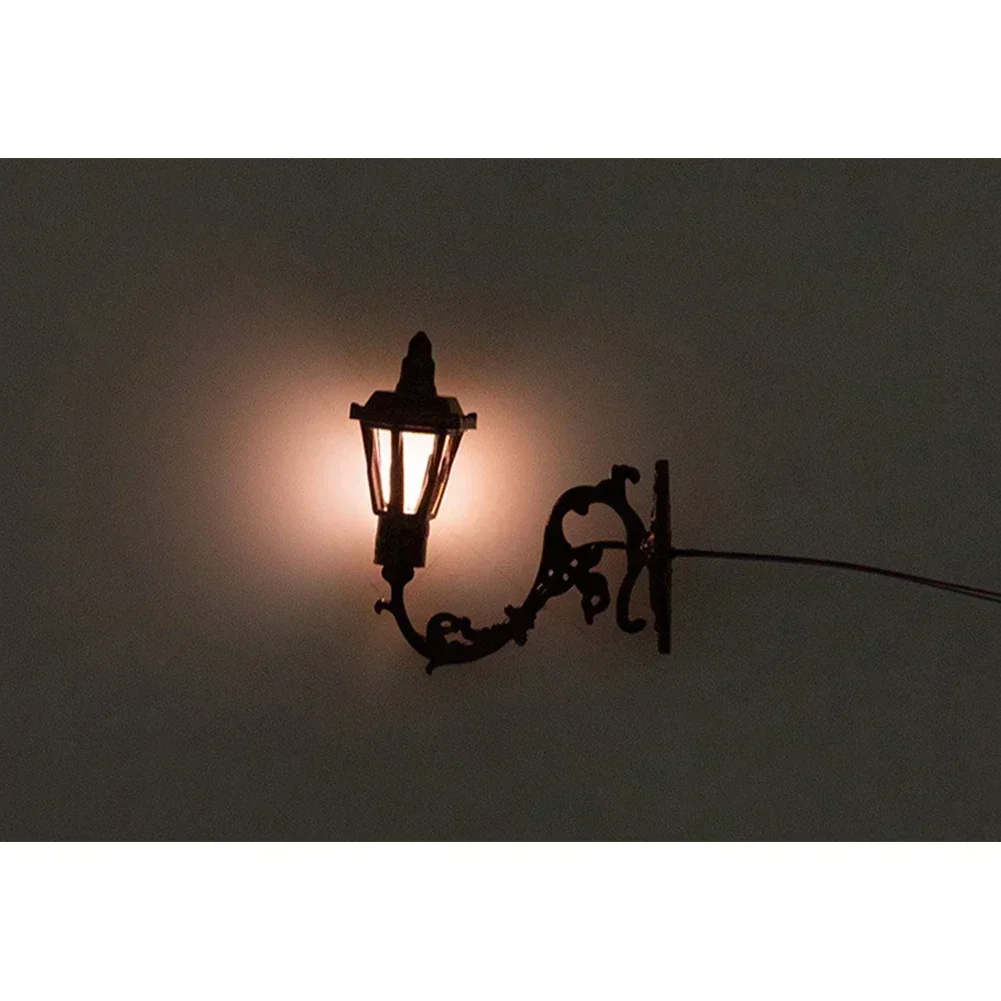 5Pcs Railway Train Lamp Warm White Wall Lights LED Street Light Scenery Layout Garden Lamps Miniature Lanscape Model Building
