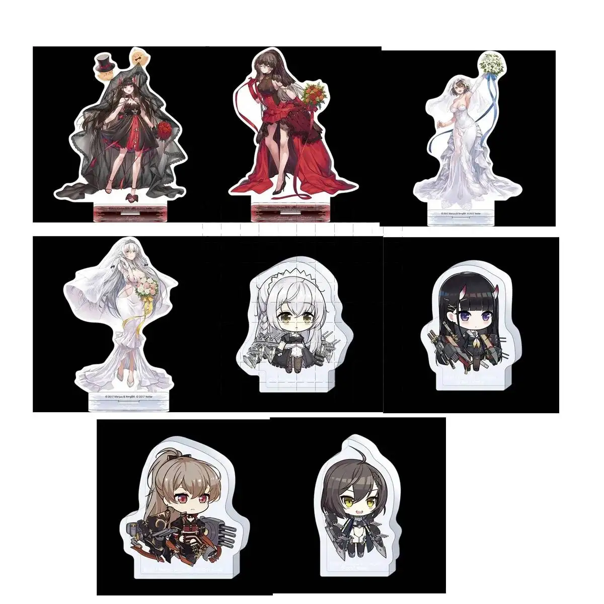 

Game Azur Lane Acrylic Stand Figure MNF Jean Bart IJN Noshiro USS Baltimore Anime Keychain Model Plate Toy Gift