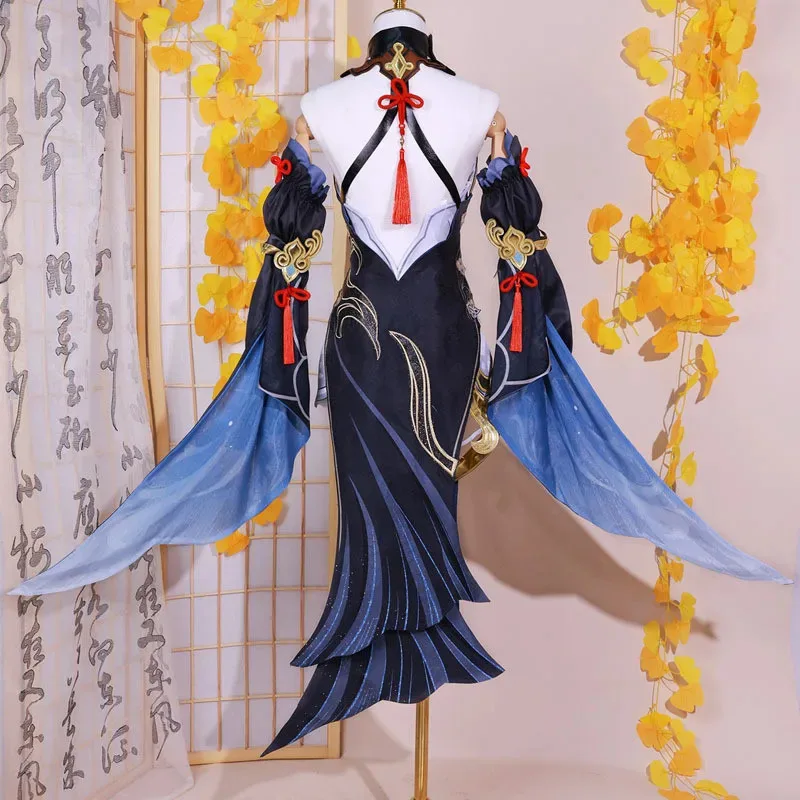 Shen He Cosplay Costume Frostflower Dew Dress Genshin Impact Lantern Rite Shenhe New Cosplay Outfits Costume Uniforms