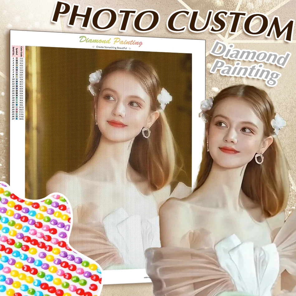 

GATYZTORY Photo Custom Diamond Painting Complete Kit Diamonds For Picture Crafts Diamond Mosaic Paintings Embroidery Stitch Gift