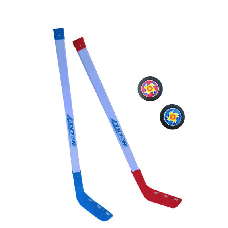 Kids Street Plastic Set, Mini 2Hockey Sticks, 2Puck Sports, Ice Hockey Training, Juniors Toys, Indoor and Outdoor Gift