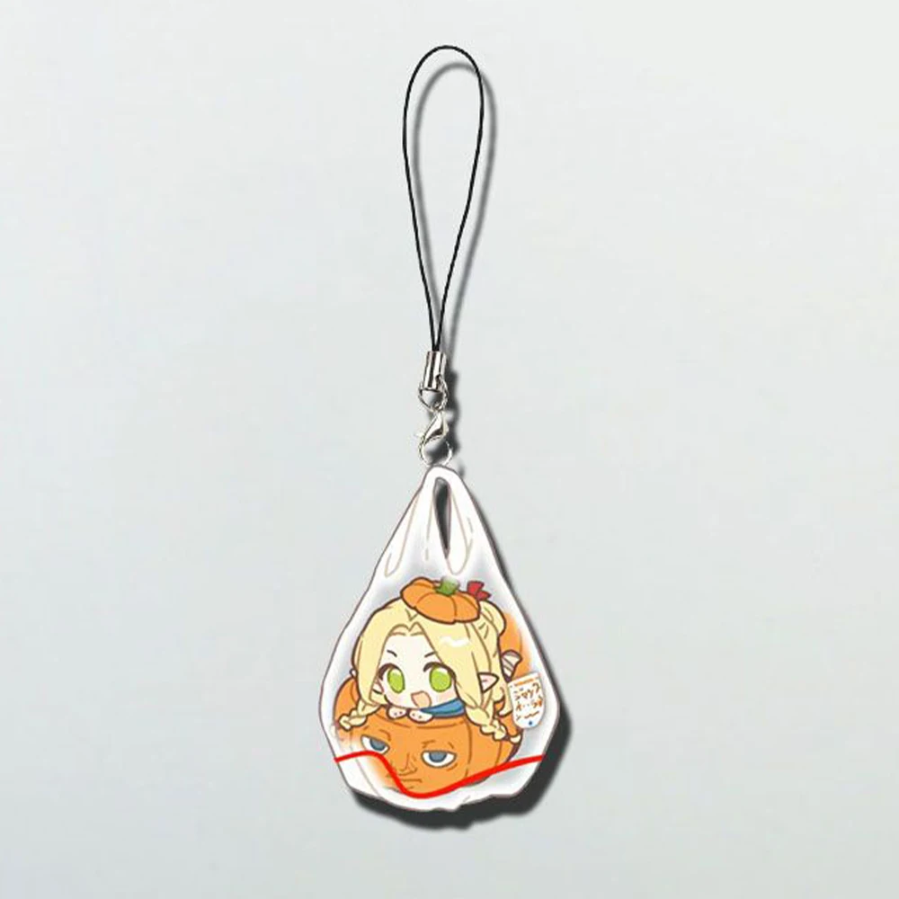 Anime Delicious in Dungeon Marcille Laios Senshi Chilchack Cosplay Acrylic Keychain Rope Phone Chain Bag Pendant Accessories