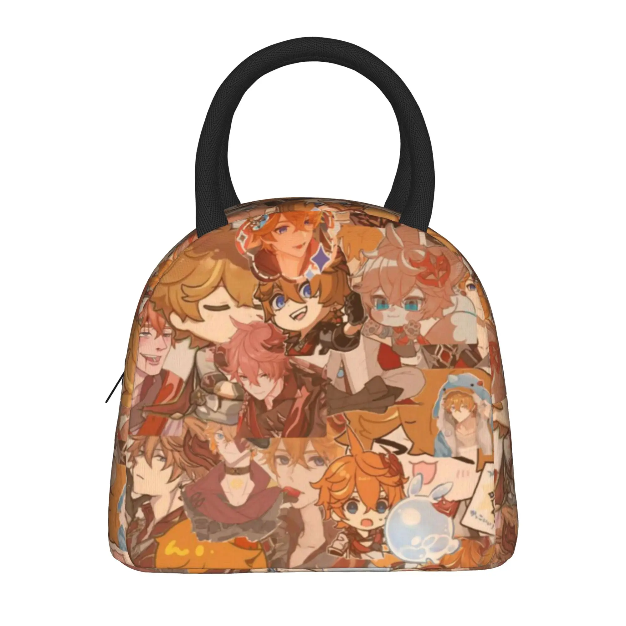 Insulated Lunch Bag Tartaglia Childe Genshin Impact Merch  Food Box INS Trendy Cooler Thermal Lunch Box For Work